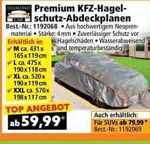 Premium KFZ-Hagelschutz-Abdeckplanen
