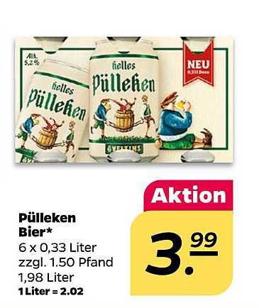 Pülleken Bier 6 x 0,33 Liter
