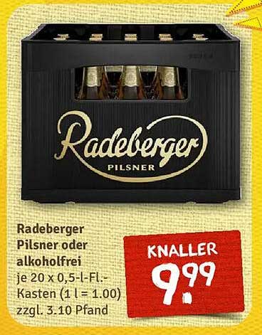 Radeberger Pilsner oder alkoholfrei - knaller Preis!