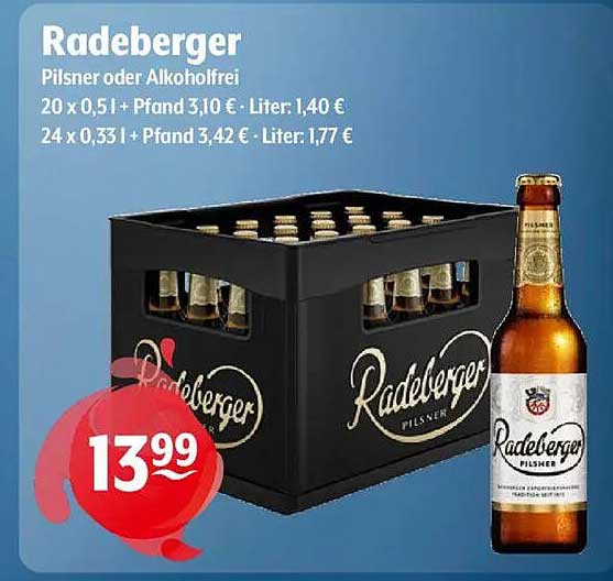 Radeberger Pilsner oder Alkoholfrei