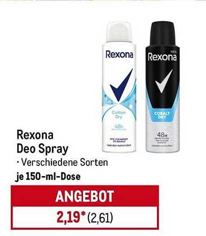 Rexona Deo Spray – verschiedene Sorten 150 ml