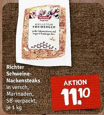 Richter Schweine-Nackensteaks in verschiedenen Marinaden, je 1 kg