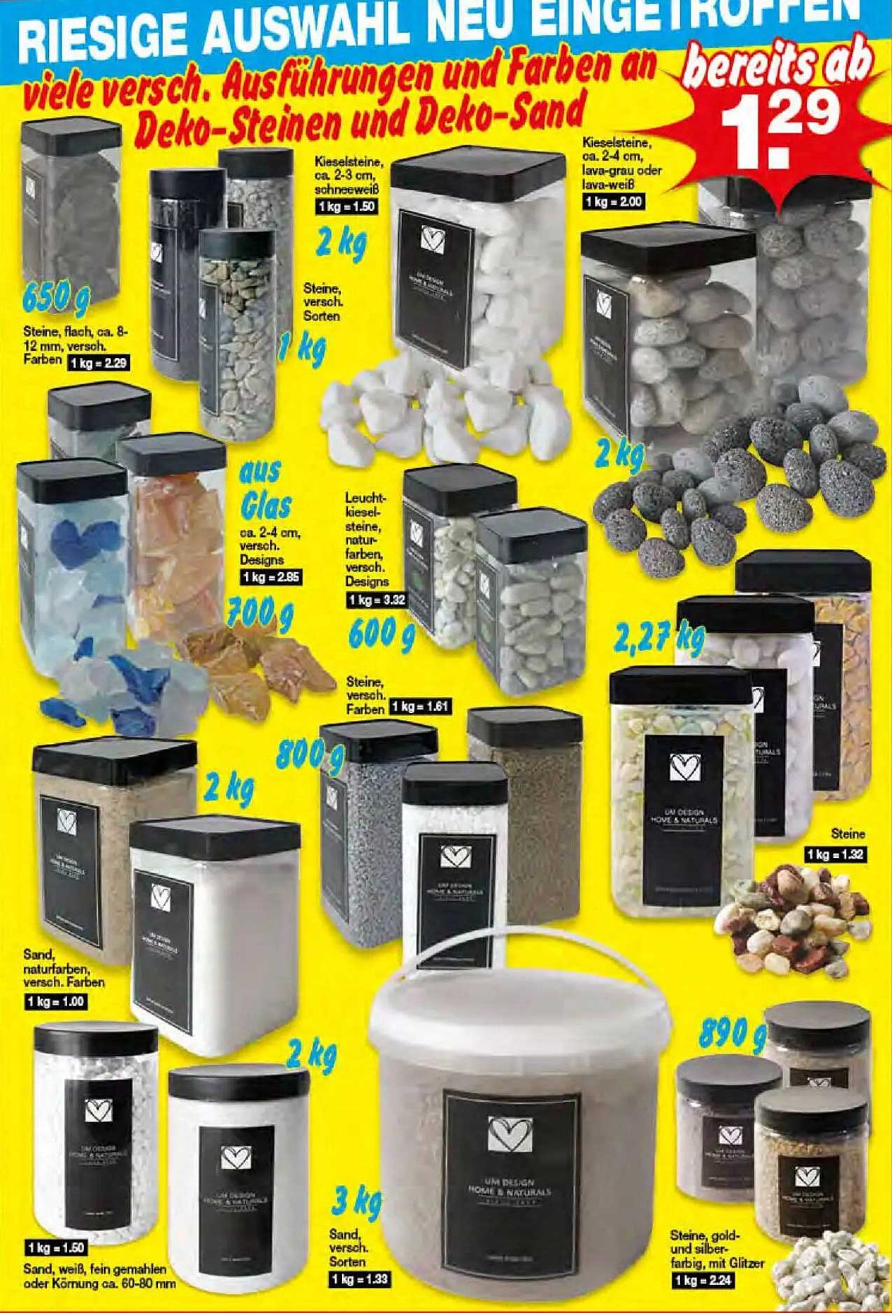 RIESIGE AUSWAHL NEU EINGETROFFEN - Deko-Steine und Deko-Sand ab bereits 1,29 €