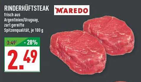 Rinderhüftsteak von MAREDO - frisch aus Argentinien/Uruguay