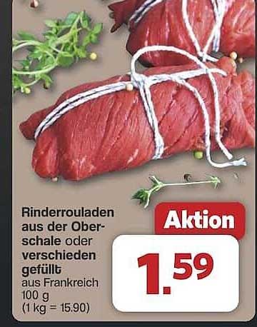 Rinderrouladen aus der Oberschale oder verschieden gefüllt