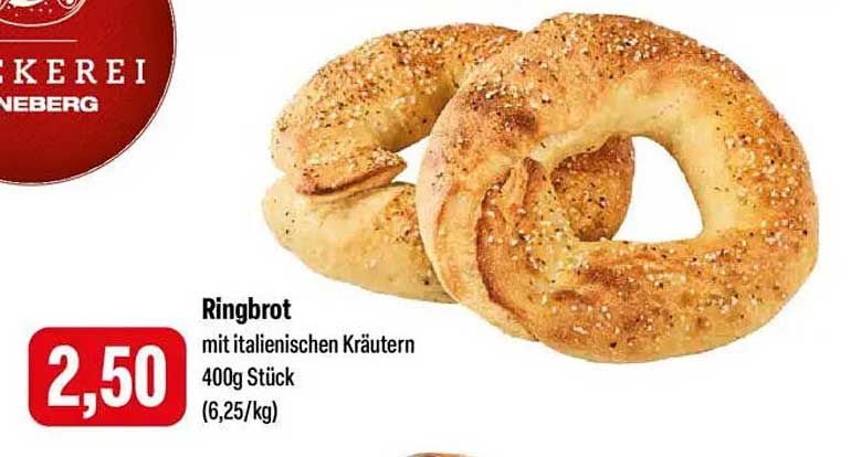 Ringbrot mit italienischen Kräutern 400g Stück