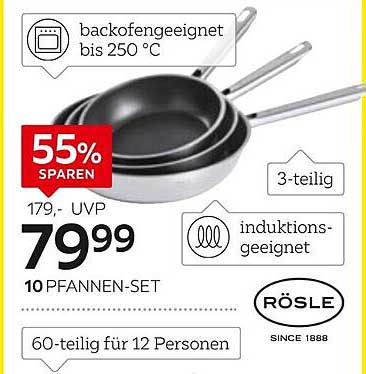 RÖSLE Pfannen-Set 3-teilig