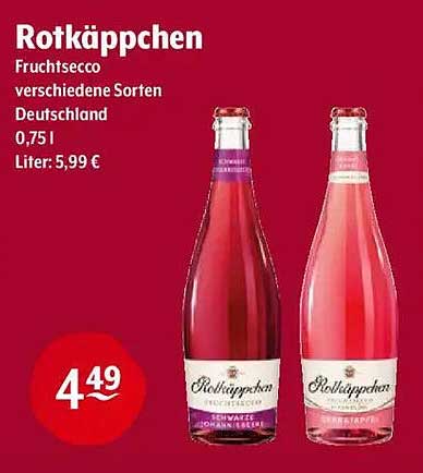 Rotkäppchen Fruchtsecco verschiedene Sorten 0,75 L