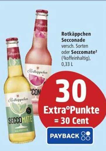 Rotkäppchen Secconade verschiedene Sorten oder Seccomate (koffeinhaltig), 0,33 L