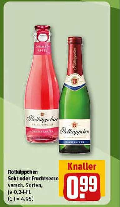 Rotkäppchen Sekt oder Fruchtsecco verschiedene Sorten, je 0,2-l-Fl.