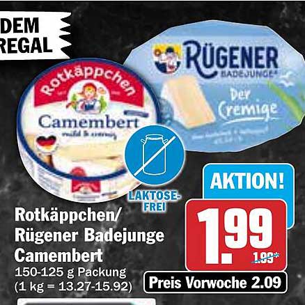 Rotkäppchen/Rügener Badejunge Camembert 150-125 g