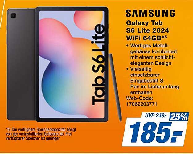 Samsung Galaxy Tab S6 Lite 2024 WiFi 64GB