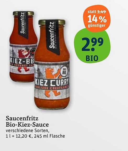 Sauce Fritz Bio-Kiez-Sauce - verschiedene Sorten