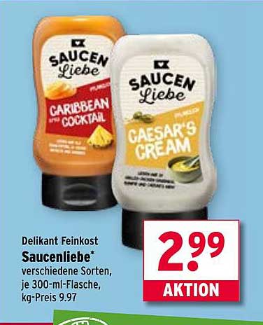 Saucenliebe – Delikate Feinkost-Saucen in verschiedenen Sorten