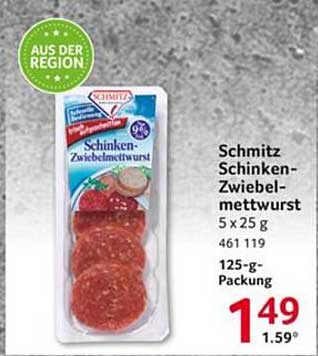 Schmitz Schinken-Zwiebelmettwurst 125-g-Packung