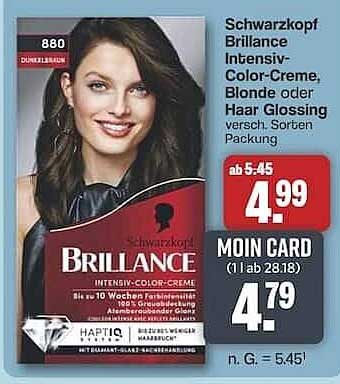 Schwarzkopf Brillance Intensiv-Color-Creme, Blonde oder Haar Glossing