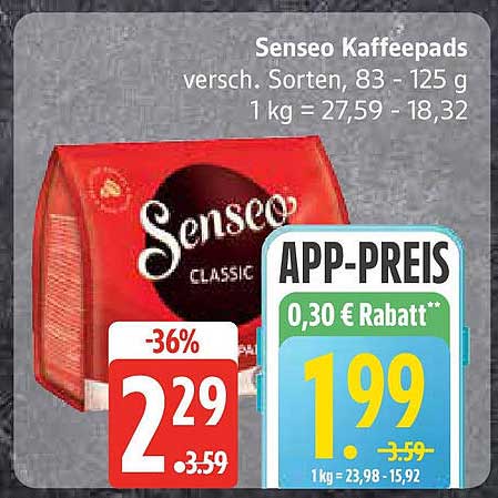 Senseo Kaffeepads, verschiedene Sorten, 83 - 125 g