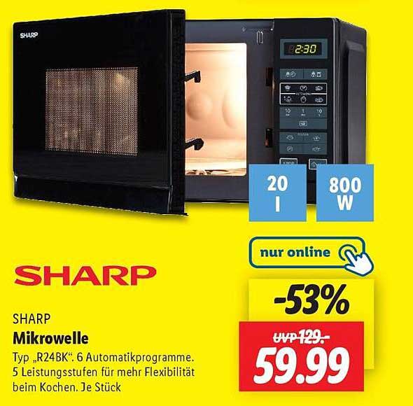 SHARP Mikrowelle R24BK: Der schnelle Kochhelfer
