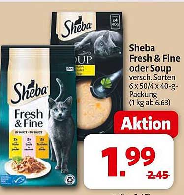 Sheba Fresh & Fine oder Soup – verschiedene Sorten (6 x 50/4 x 40-g-Packung)