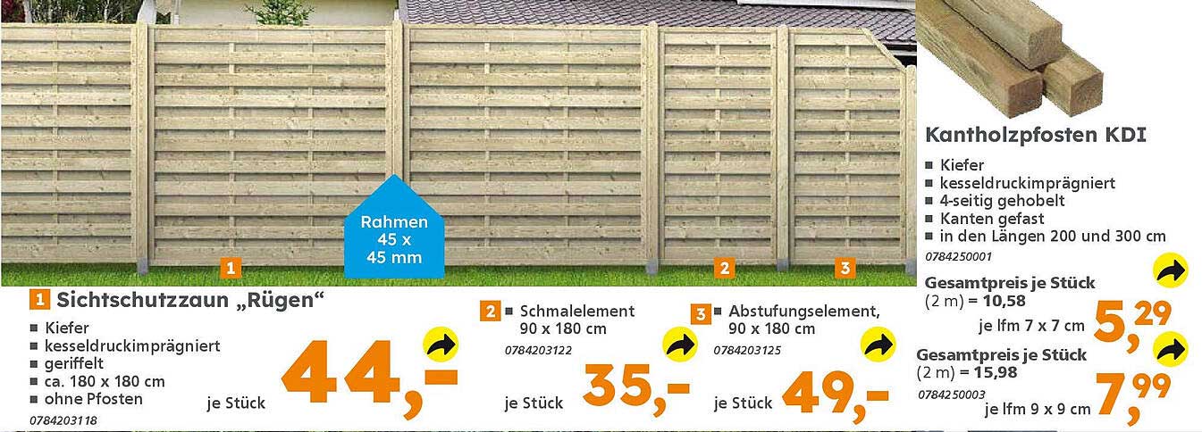 Sichtschutzzaun „Rügen“ – Perfekte Privatsphäre für Ihren Garten