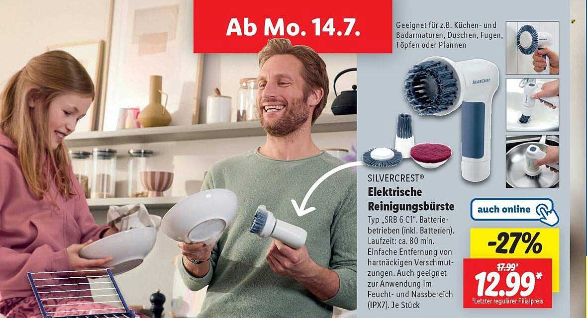 SILVERCREST® Elektrische Reinigungsbürste
