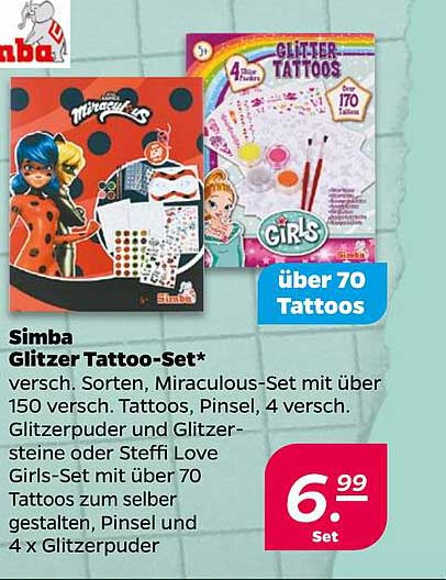 Simba Glitzer Tattoo-Set
