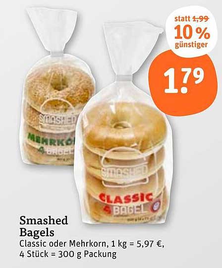 Smashed Bagels - Classic oder Mehrkorn