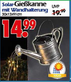 Solar-Gießkanne mit Wandhalterung