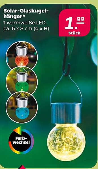 Solar-Glaskugel-hänger mit warmweißer LED