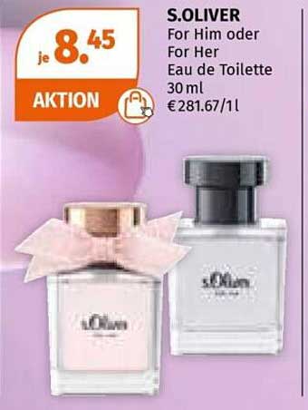S.Oliver For Him oder For Her Eau de Toilette 30 ml