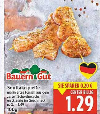 Souflakispieße - mariniertes Fleisch aus zartem Schweinelachs