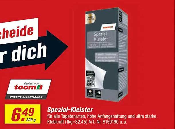 Spezial-Kleister 200 g für alle Tapetenarten