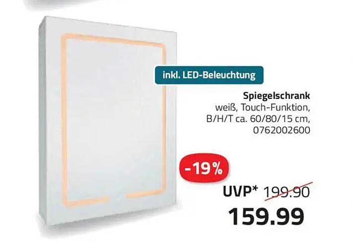 Spiegelschränke – Inklusive LED-Beleuchtung und Touch-Funktion