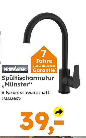 Spültischarmatur "Münster" in Schwarz Matt
