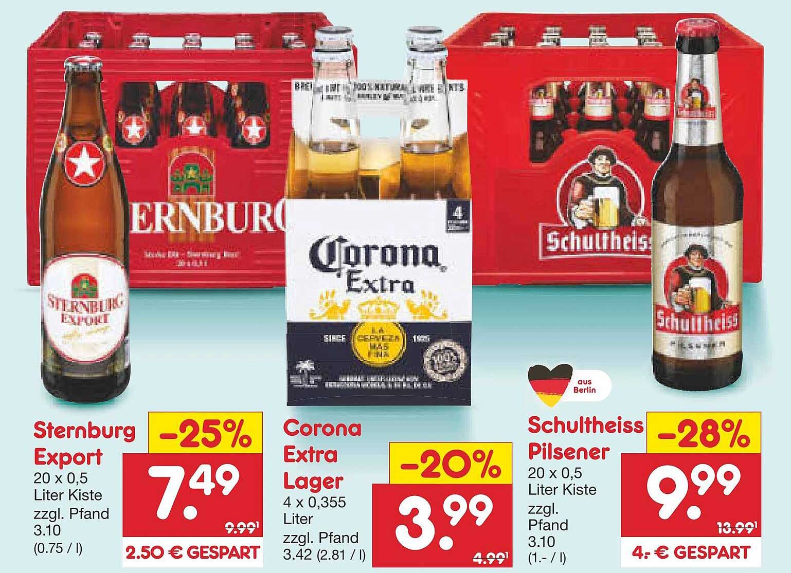 Sternburg Export 20 x 0,5 Liter Kiste zzgl. Pfand