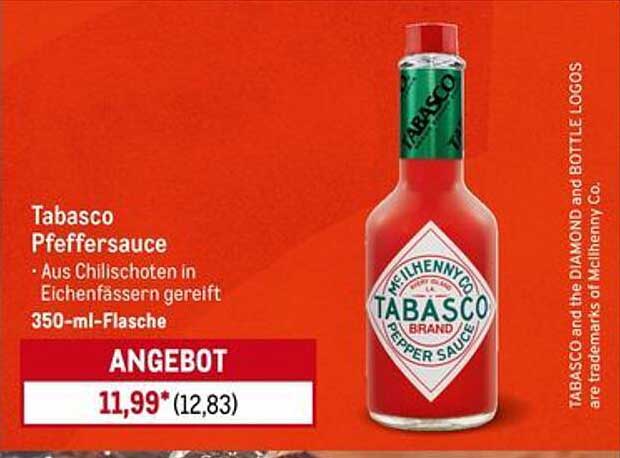 Tabasco Pfeffersauce 350-ml-Flasche