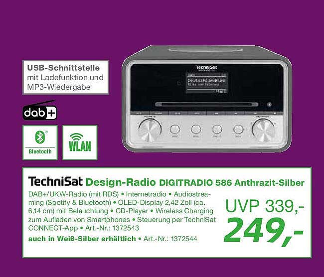 TechniSat Design-Radio DIGITRADIO 586 Anthrazit-Silber