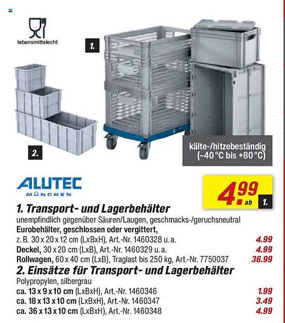 Transport- und Lagerbehälter von ALUTEC München