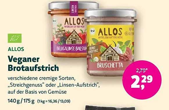 Veganer Brotaufstrich von Allos