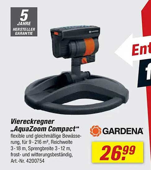 Viereckregner „AquaZoom Compact“ von Gardena