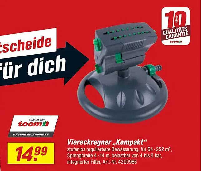 Viereckregner "Kompakt"