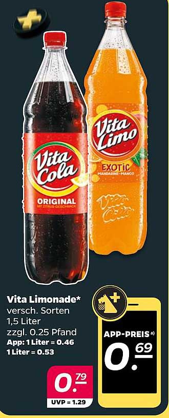 Vita Limonade* verschiedene Sorten 1,5 Liter
