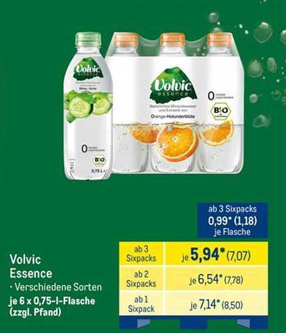 Volvic Essence - Verschiedene Sorten