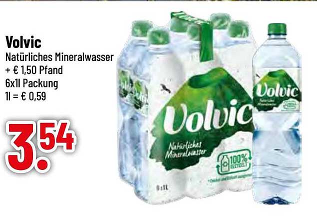 Volvic Natürliches Mineralwasser 6x1l Packung