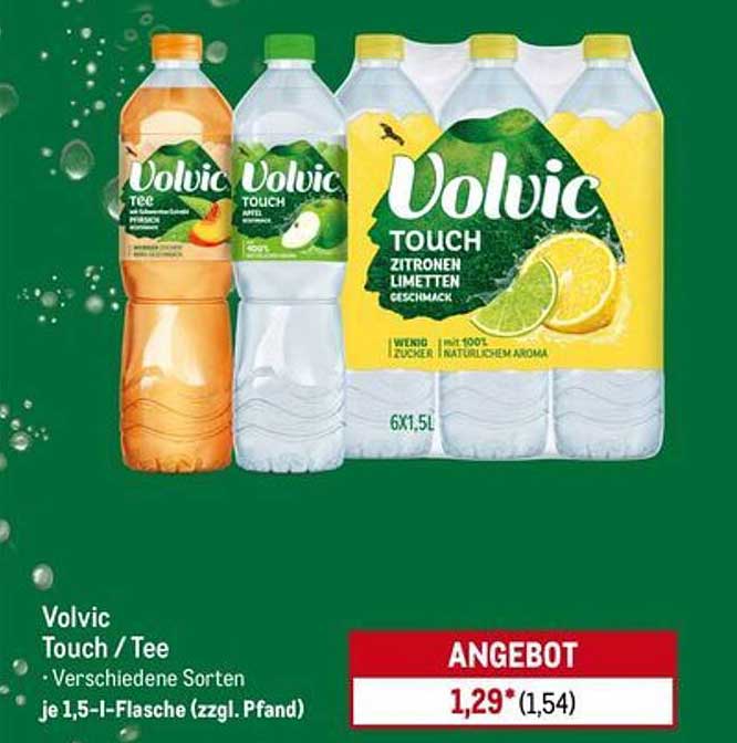 Volvic Touch / Tee – verschiedene Sorten je 1,5 l-Flasche (zzgl. Pfand)