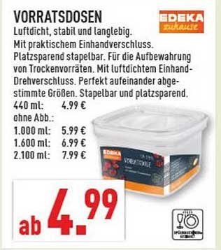Vorratsdosen von EDEKA – Luftdicht, stabil und langlebig