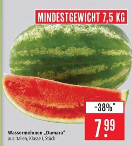 Wassermelonen "Dumara" aus Italien, Klasse I, Stück