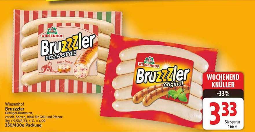 Wiesenhof Bruzzzler - Die perfekte Grillwurst für jeden Anlass