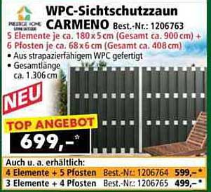WPC-Sichtschutzzaun CARMENO