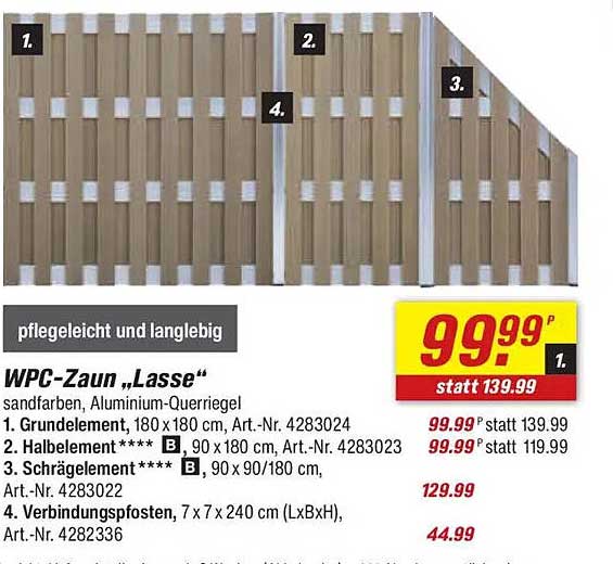 WPC-Zaun "Lasse"